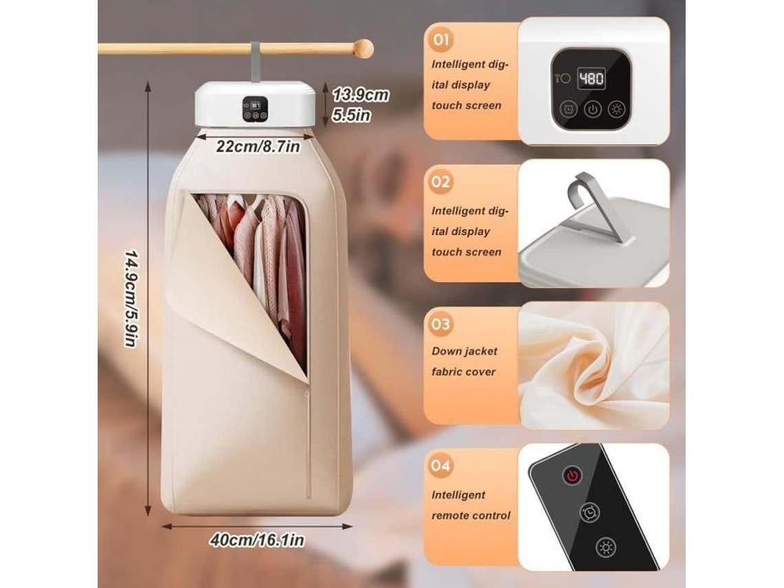 Mini Secador 600 W com Esterilização Timer-Uv -MIOLOE- Máquina de Roupas Secador de Roupas Pequeno