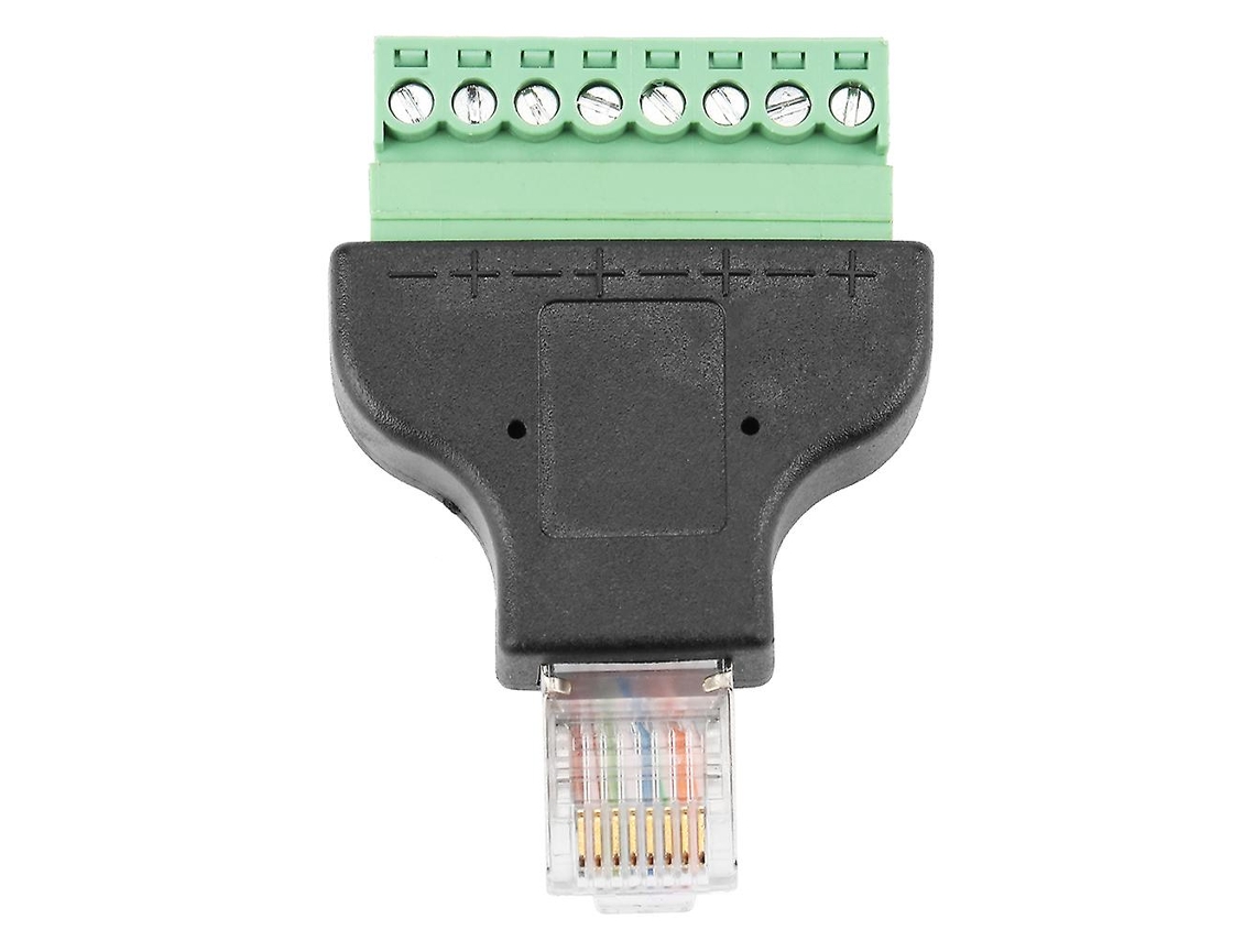 Adaptador Conversor Ethernet Rj45 Macho Para Bloco De Terminais 8 Pinos-aquaforge