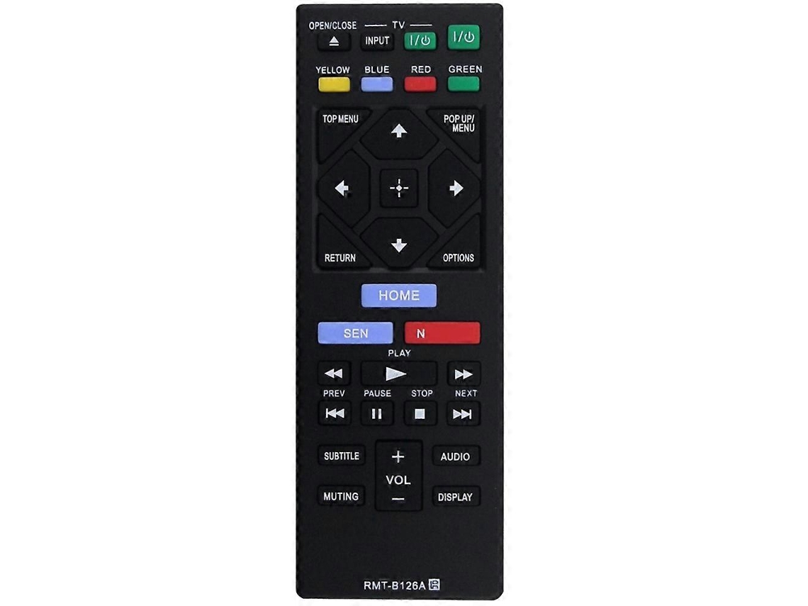 Controle remoto RMT-B126A para reprodutor de Blu-ray e DVD Sony BDP-BX120 e BDP-BX320