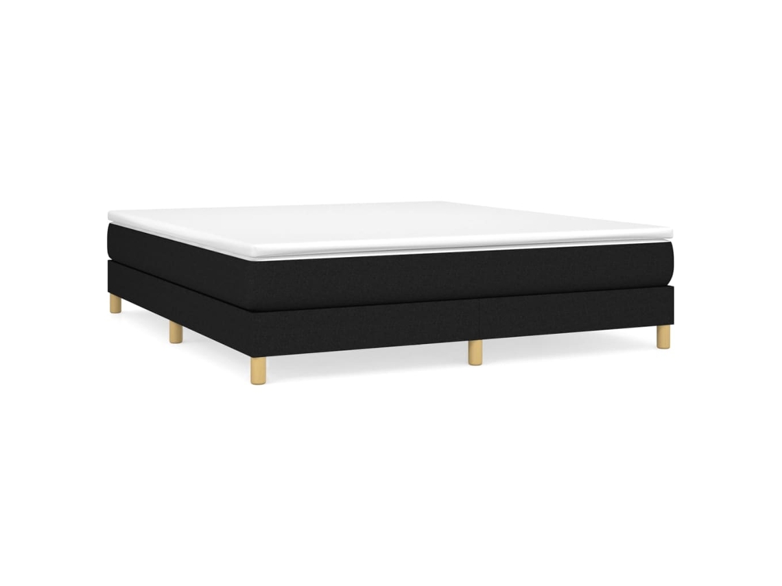 Cama com Molas/colchão 160x200 Cm Tecido Preto MAISON EXCLUSIVE