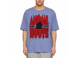 Rockinstone Animal House Movie Tilted House Heather Light Blue Adult T-shirt Size:xxxl