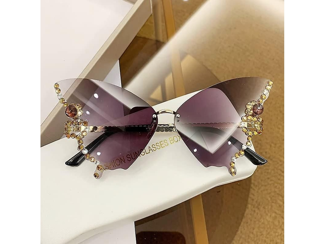 2026 gafas de Sol Mariposa Con Diamantes para Mujer, Estilo Novelty de Invierno 2023 Con Forma de Mariposa Y Colores Modernos