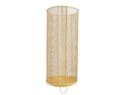 Suporte para guarda-chuvas redondo, ferro, com malha, freestanding, amarelo | S/MARCA