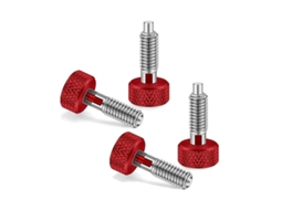 4 Piezas de Plunger de Resorte Retrátil, Vermelho, com Cabo Canalado, Pinos de Liberação Rápida para Rodillos Vermelhos S/MARCA