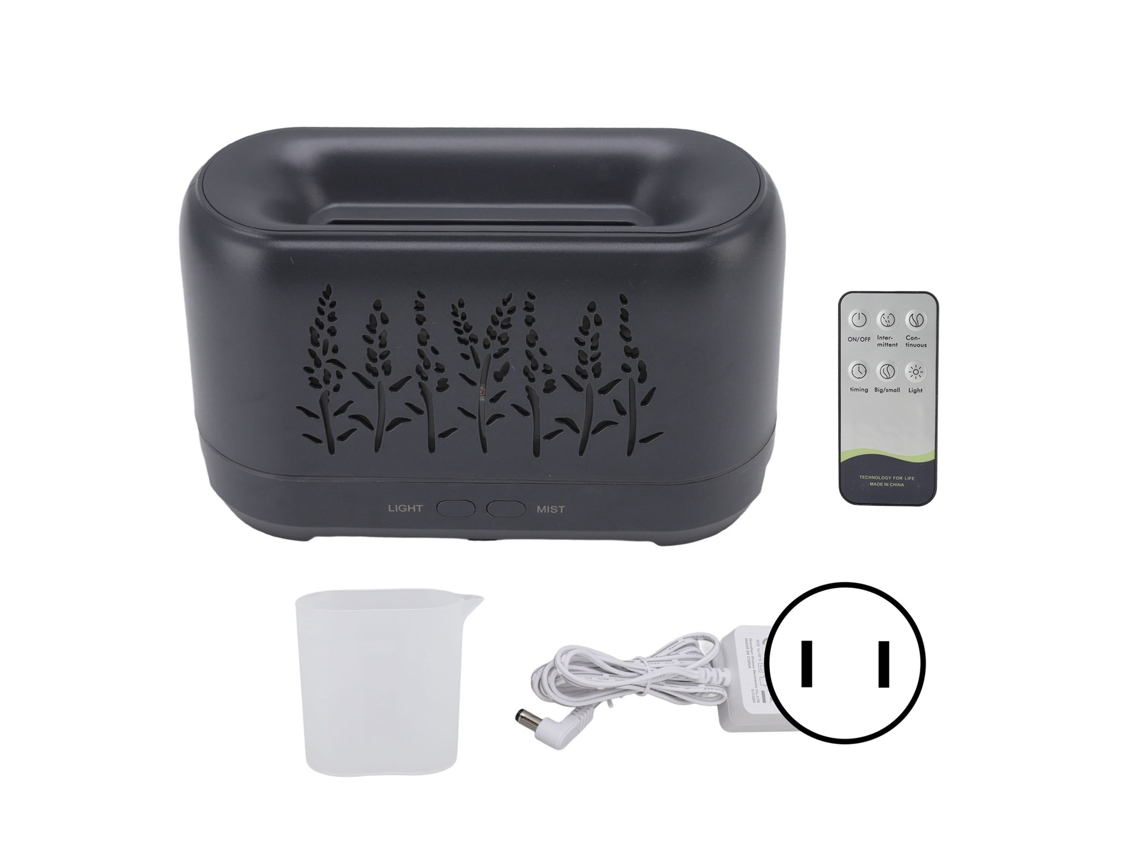 Difusor de óleos essenciais 200ml com luz de chama e controlo remoto para casa, sono, trabalho e estudo LAXISCREED