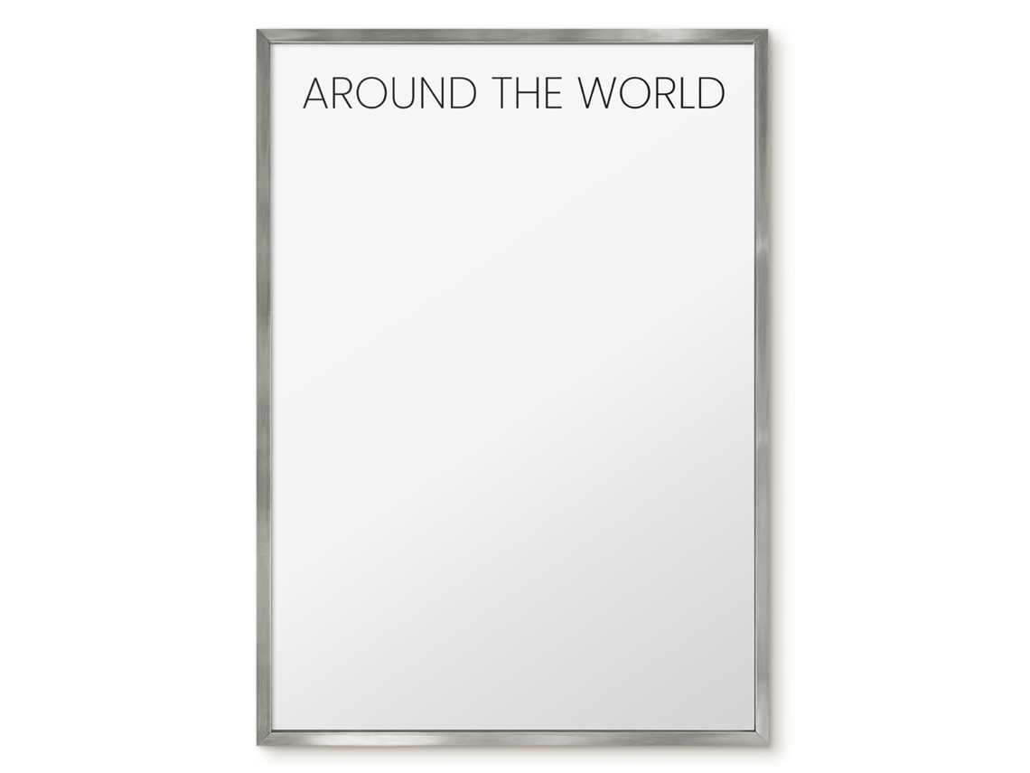 Magnetic Glass Board Around The World For The Hall Espelharte (50x70 Cm)