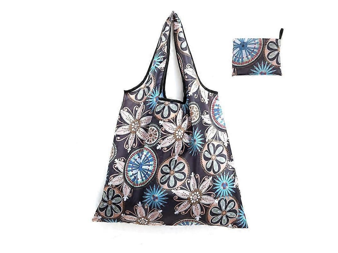 1 Sacola de Compras Dobrável para Armazenamento de Mantimentos, Reciclável, Ecológica, Resistente e Lavável GOKOCO