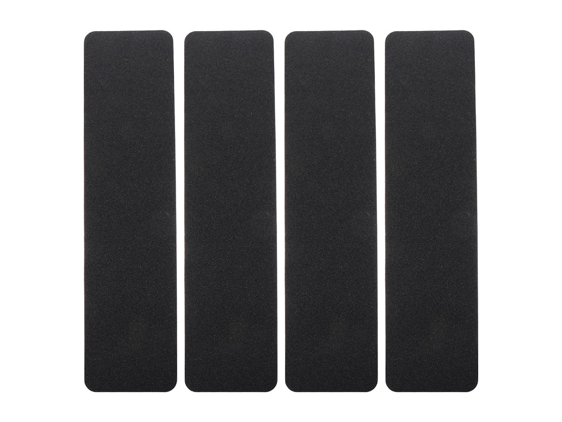 Fitas Antiderrapantes 15x76 Para Escadas Externas, Pacote Com Tiras De Pvc Pretas