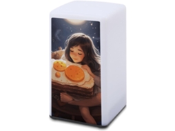 Luminária De Mesa Pequena Com Design Delicado Em Formato Torrada, Funciona A Bateria E Emite Luz Suave, Ideal