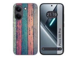 Capa Tumundosmartphone De Silicone Para Xiaomi Poco X8 Pro 5g Design De Madeira 10 Estampas