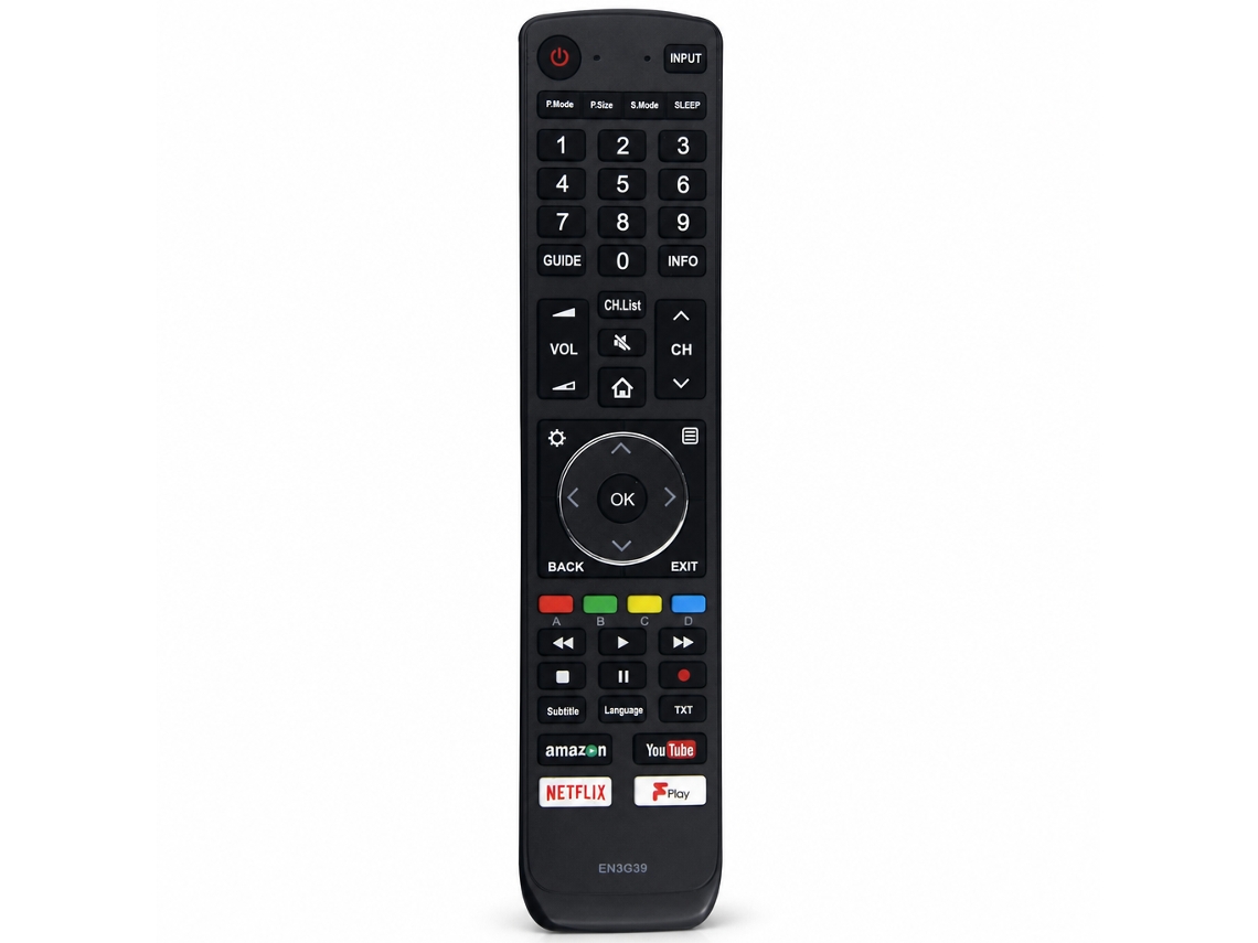 Comando À Distância De Substituição Para Tv Hisense, Modelo En3g39, Sem Configuração_zhd