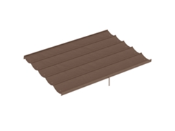 Base para Guarda sol BTFORUS, enchível, HDPE e aço, 49x49x36,5 cm marrom