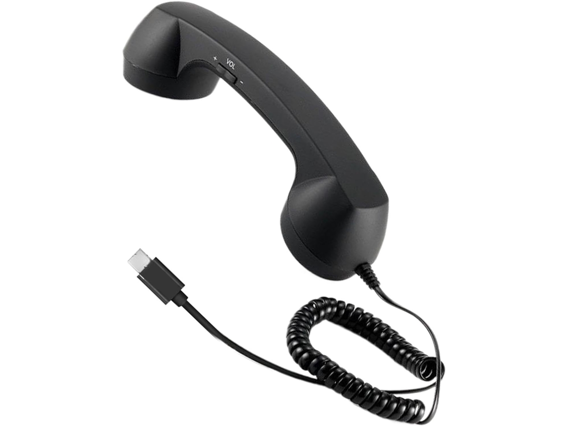 Fone De Ouvido De Telefone Retrô Com Microfone.