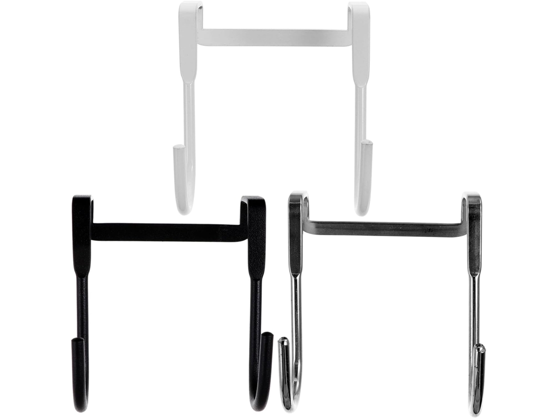 Conjunto De 3 Ganchos Porta Em Aço Inoxidável, Modelo Duplo Em S, Resistentes, Para Banheiro