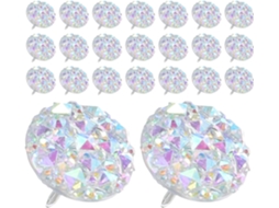 Tachinhas decorativas redondas Sewacc, seguras e práticas, 60 unidades em resina com glitter, design elegante e