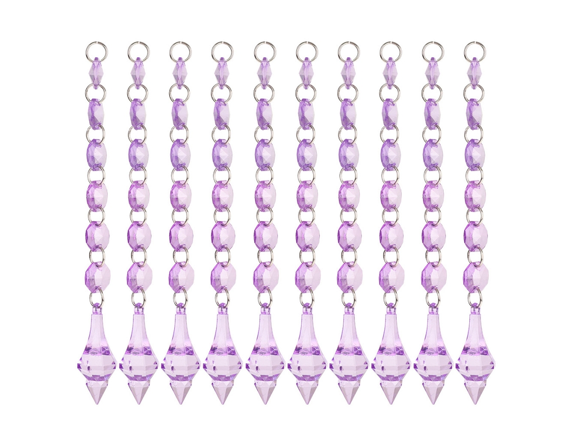 Rebe-10 Peças Lote Diamantes De Acrílico 6+1 Decoração De Casamento Cristal Pendentes Gemas Decoração(a)