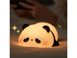 (panda B) Luminária Noturna De Led Em Silicone, Nos Formatos De Ovelha, Panda E Coelho, Recarregável Via Usb.