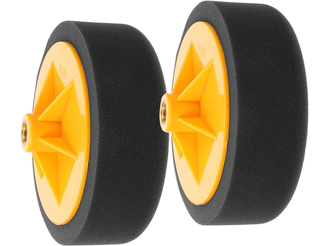 Conjunto De 2 Discos Polimento Para Furadeira 15 Cm,acessórios Espuma Poliéster Preta M14,