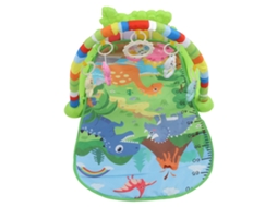 Tapete de atividades para bebês com ginásio e piano de chute, tapete infantil para brincar e aprender