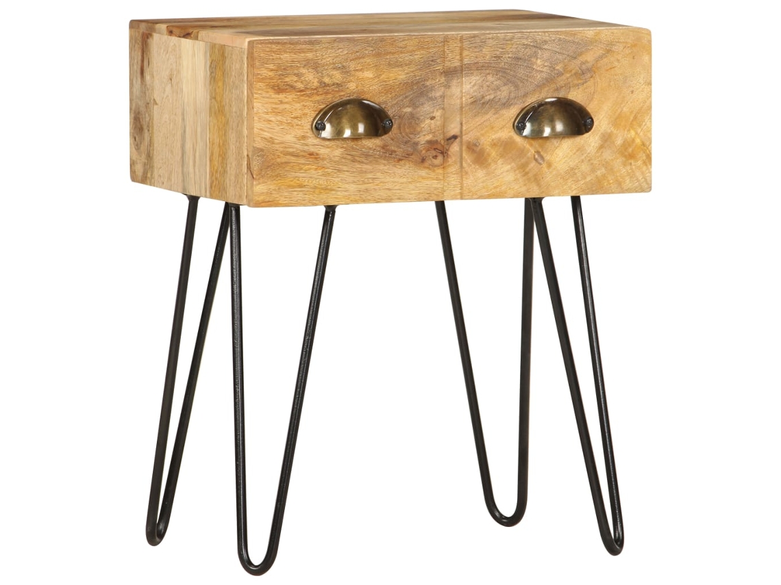 Vidaxl Mesa De Cabeceira 40x30x50 Cm Madeira De Mangueira Maciça