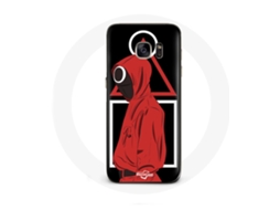 Capa para Samsung Galaxy S6 Edge Squid Game logotipo símbolos triângulo quadrado círculo Fundo preto
