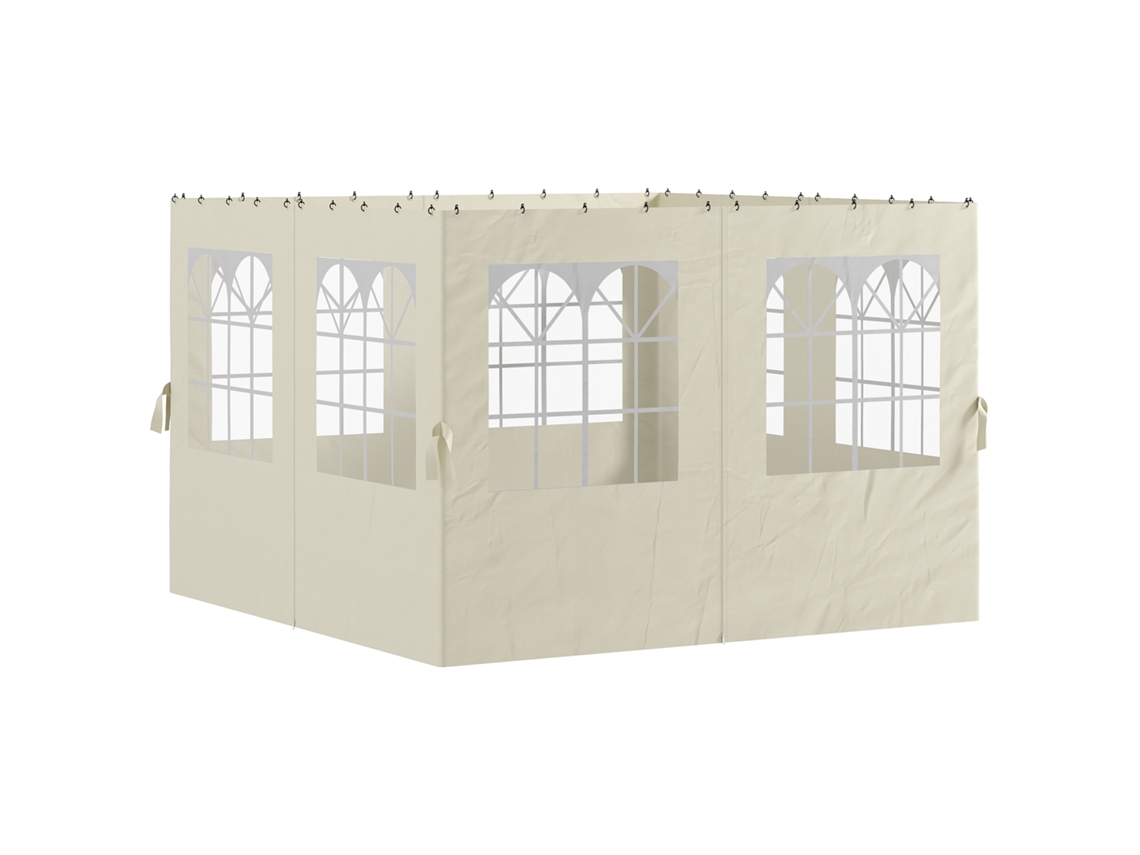 Painéis Laterais SINI TECH STORE para Gazebo 3x3m com Zíper Branco Sujo
