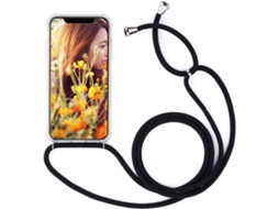 Capa Xiaomi Redmi Note 9 HONGWE. Com corda Transparente, Preto