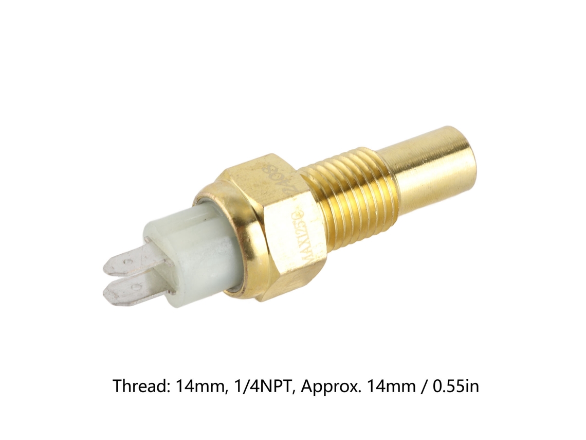 Sensor de temperatura da água do gerador a diesel 1/4 NPT M14 x 1,5 125 °C 6-24 V Alarme de temperatura