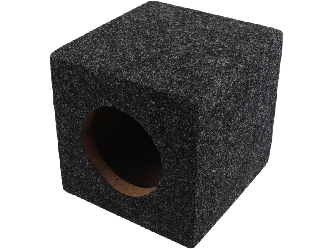 Subwoofer automotivo Madeira de 4 polos, estéreo compacto de alta fidelidade.
