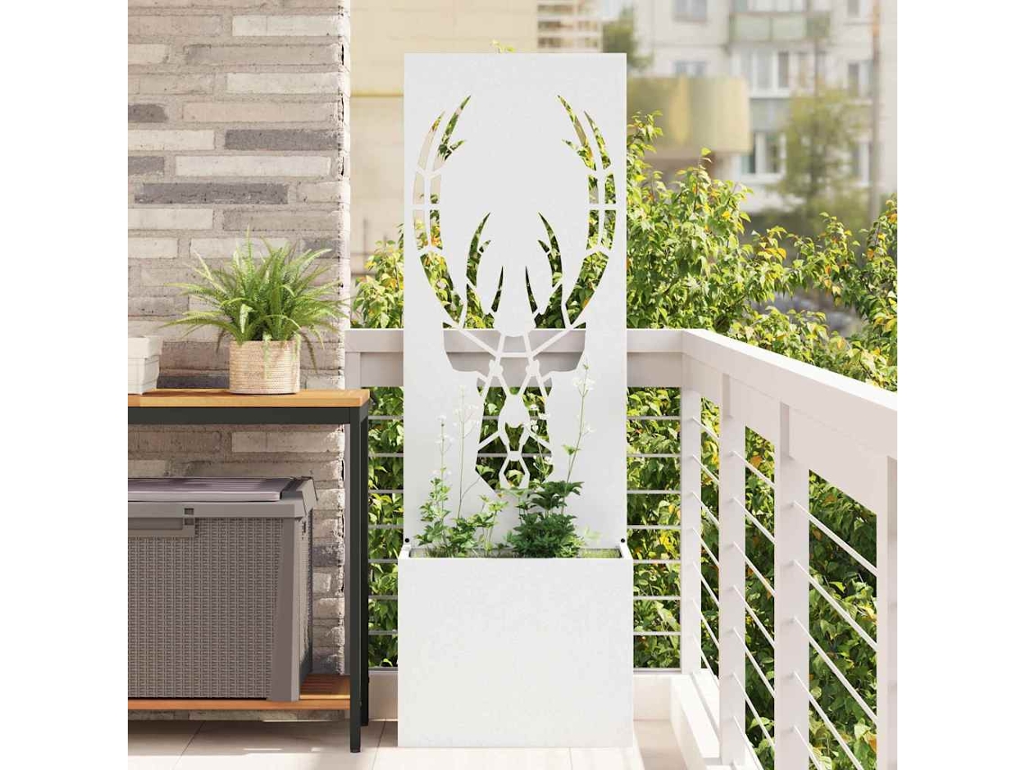 Vidaxl Tela De Privacidade Para Jardim Branco 50 X 32 X 150 Cm