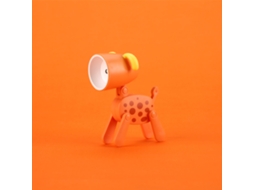 Lâmpada De Mesa Mini Laranja Cachorro Luz Noturna E Decoração
