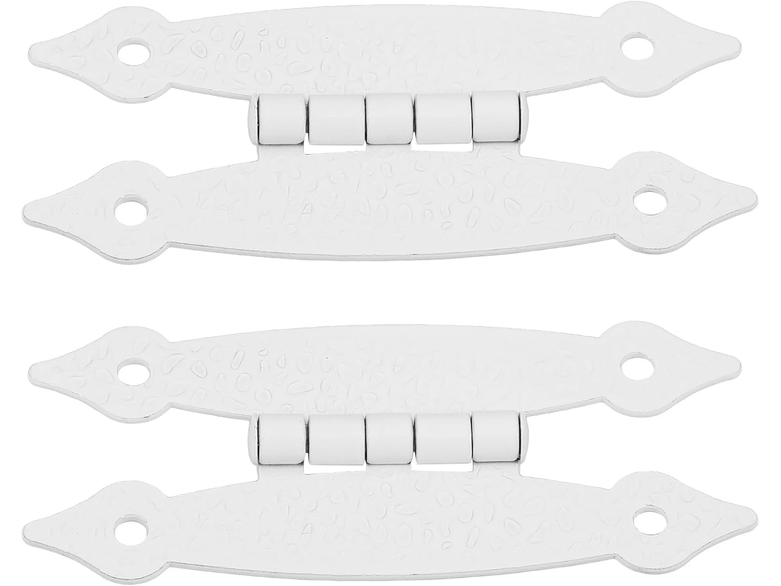 Conjunto De 2 Dobradiças Ferro Branco Para Armários E Caixas Madeira Com Design Antigo Confiáveis