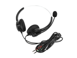Fone De Ouvido Binaural Com Fio Para Computador E Jogos, Com Microfone, Flexível, Giratório E Couro Pu