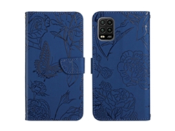 Capa De Celular Em Couro Sintético Com Textura De Borboleta E Peônia Para Xiaomi Mi 10 Lite 5g.