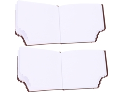 Conjunto de 2 blocos de notas adesivas com aroma de chocolate, papel cor café, adesivo forte e removível.