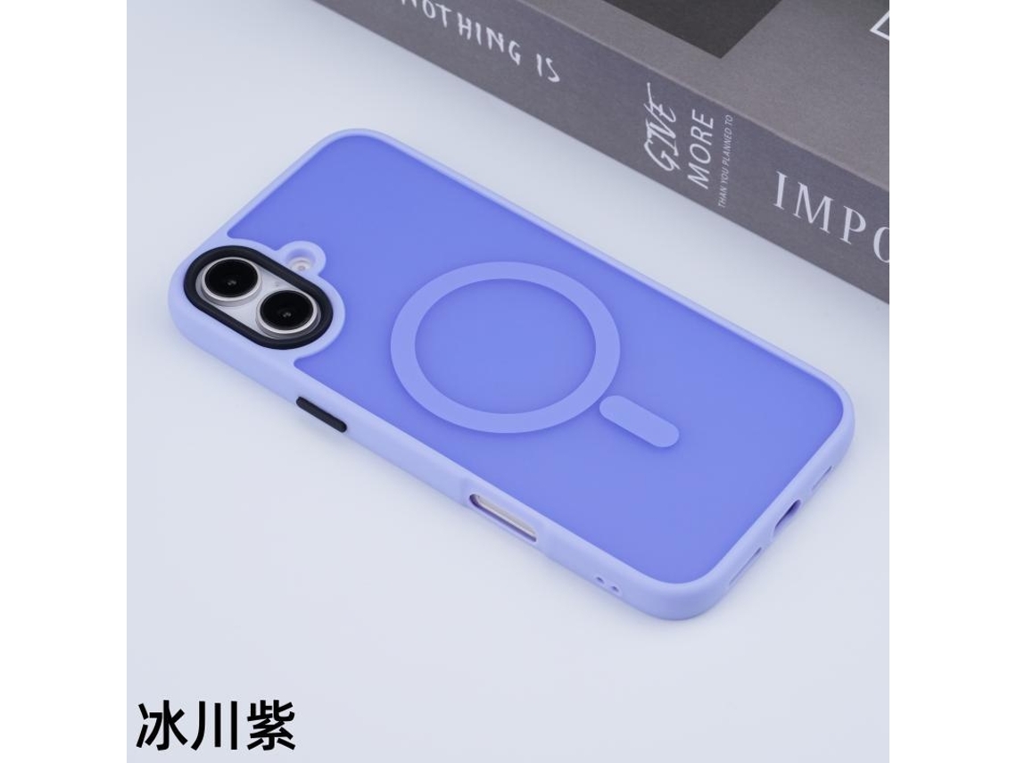 Capa Para Iphone 17 Pro Max, Roxa Glaciar, Magnética, Transparente, Macia E Fosca.