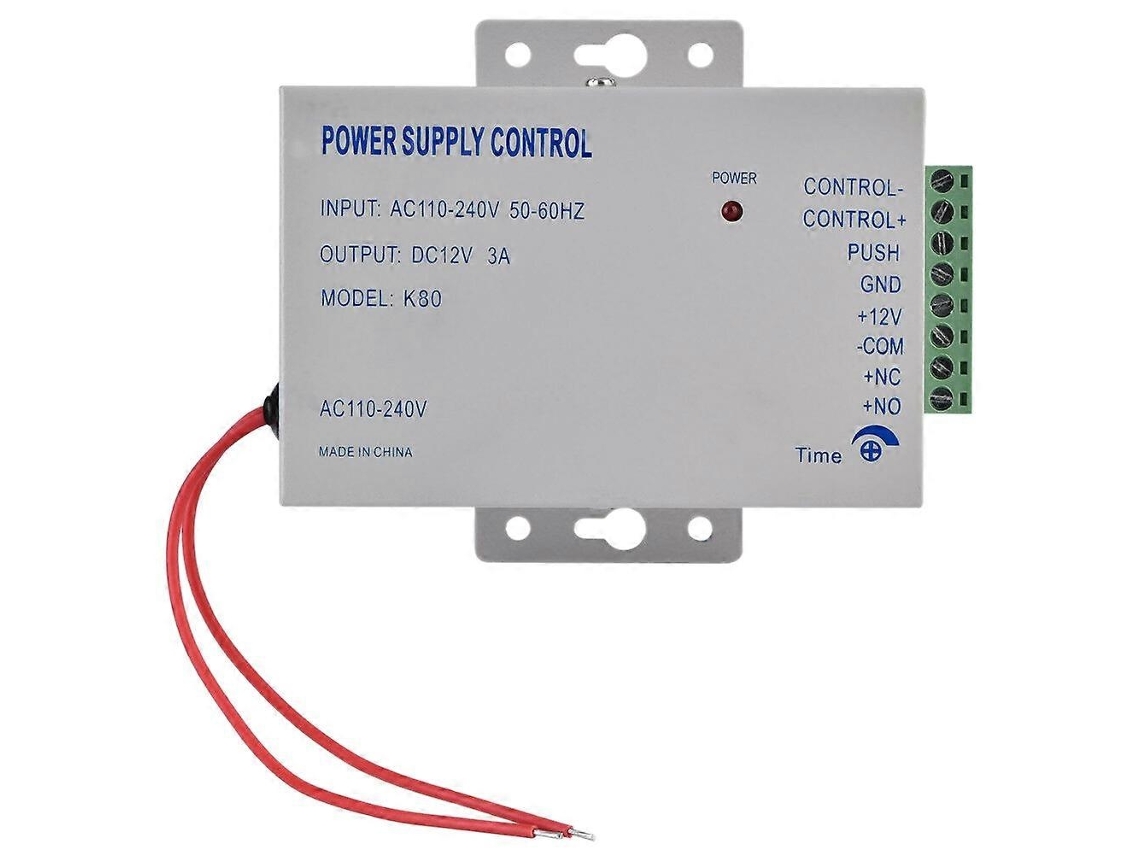 Lurelia Fonte De Alimentação K80 Dc 12v 3a Para Controlo De Acesso E Fechaduras Elétricas, 120 Mm, 90 Mm, 35 Mm