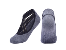 2 Pares Meias Antiderrapantes Com Pontos De Cola 104 Algodão Penteado Respiráveis Para Esportes Barefoot