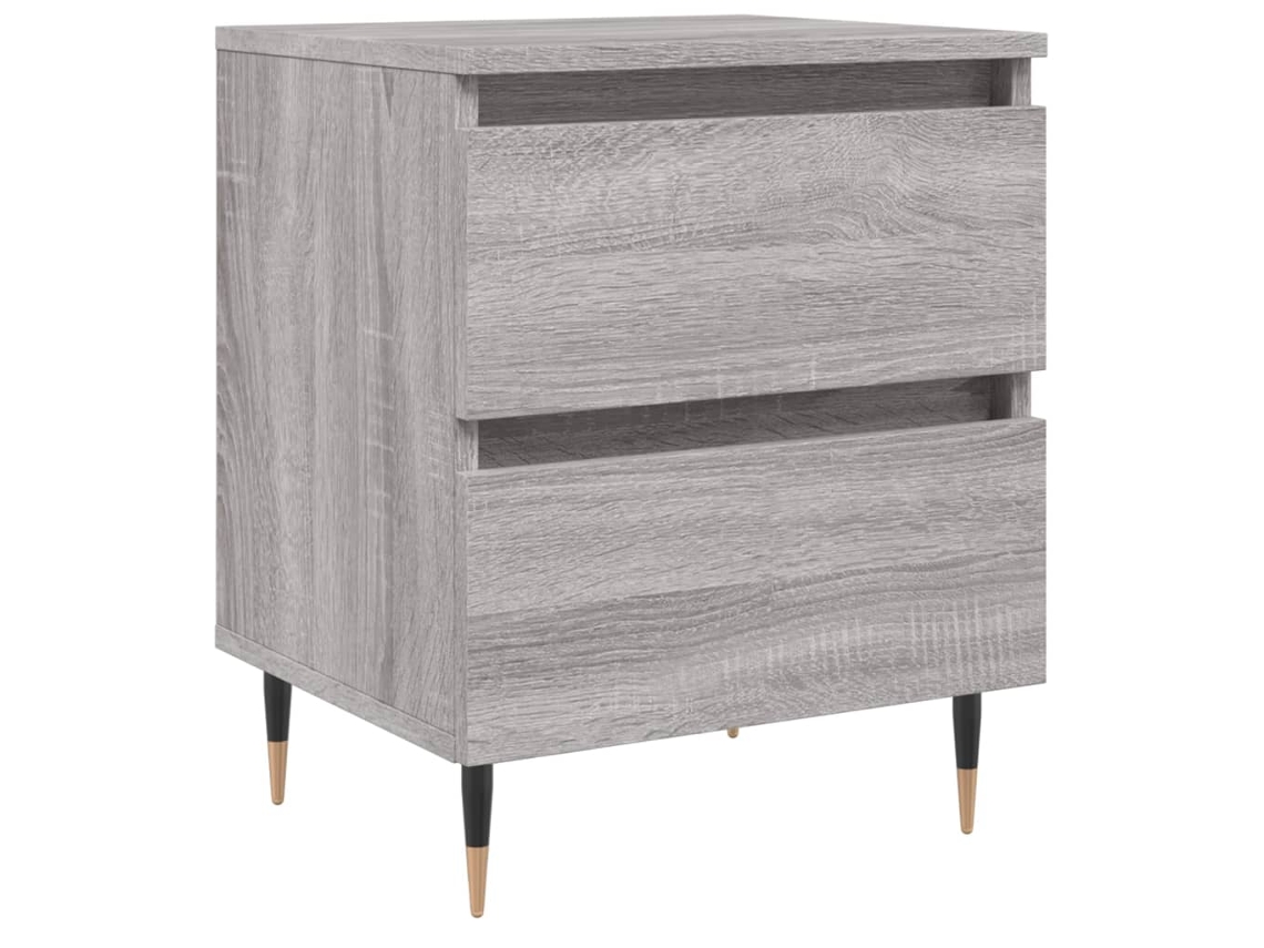 Bedside Cabinet, Bedside Cabinets Vidaxl Cinzeto Madeira Processada (n/a)