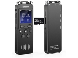 Gravador de Voz Digital 2022 Atualizado 8Gb 1536Kbps Capacidade de Gravação 32H Preto