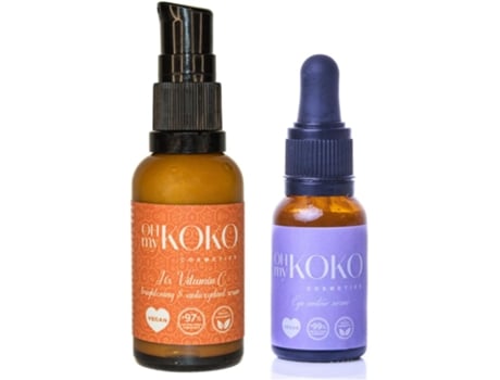 Pacote cosmético. Pacote de sérum e creme facial