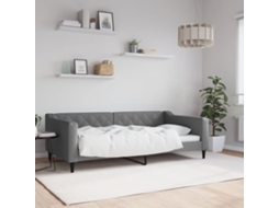 Vidaxl Sofá-cama 100x190 Cm Tecido Cinzento-escuro