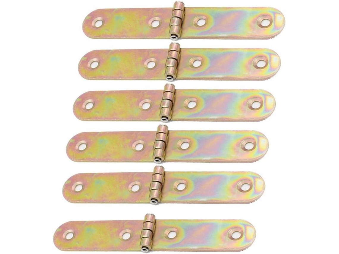 Dobradiças metálicas para mesas dobráveis, conjunto de 6 peças, dobradiças basculantes para mesas de apoio, fácil instalação.