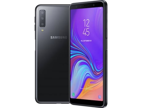Smartphone SAMSUNG Galaxy A7 64GB Preto — Android 8.1 | 6'' | Octa-Core | 4GB RAM | Dual SIM
