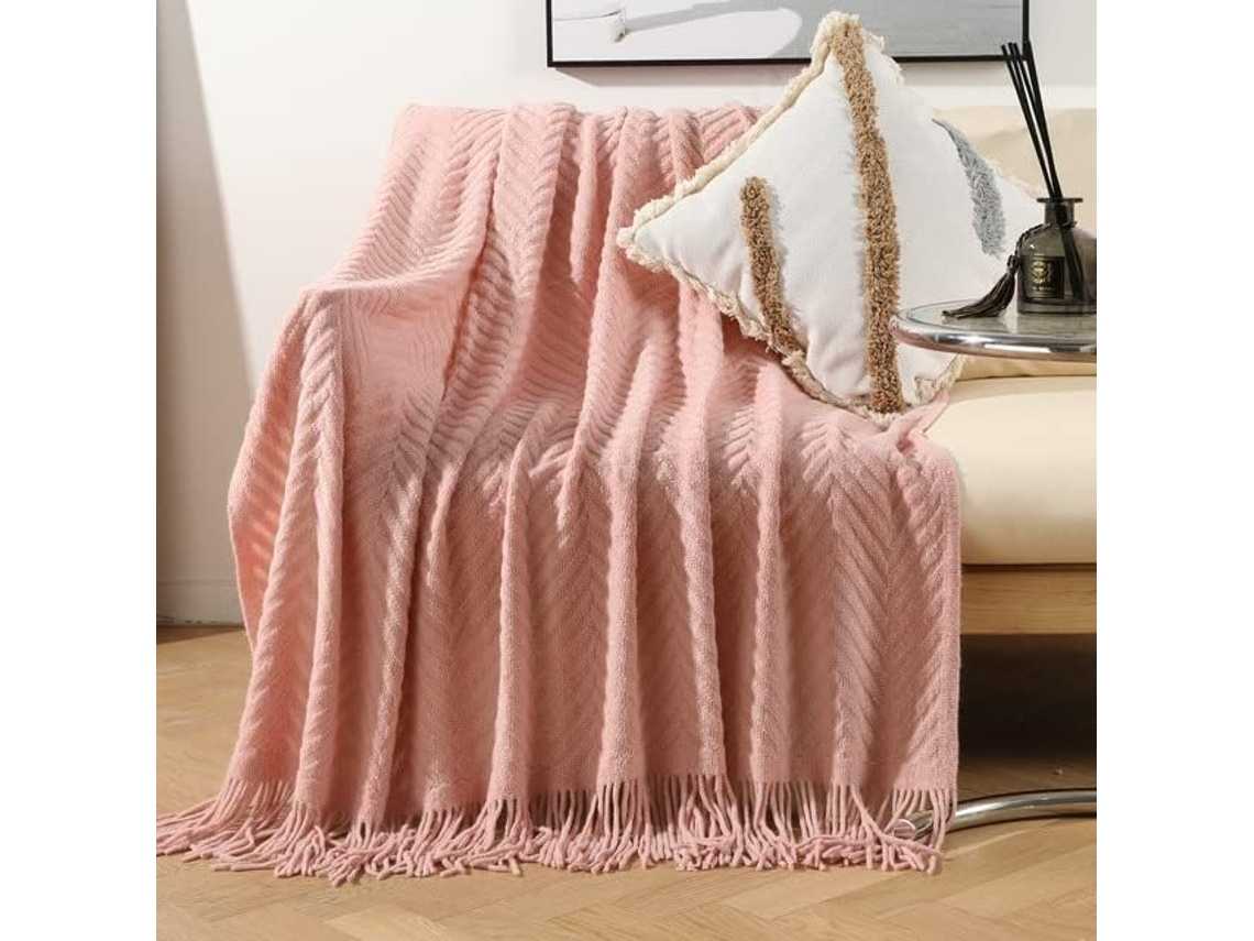 Manta de Inverno Tricotada Mantou Grossa para Sofá Ou Cama Decoração Quarto, Ideal para Quarto, Presente