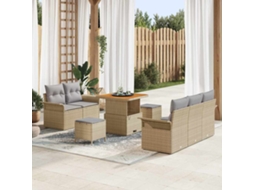 Vidaxl Conjunto De Sofá De Jardim 8 Unid. 7-número De Lugares