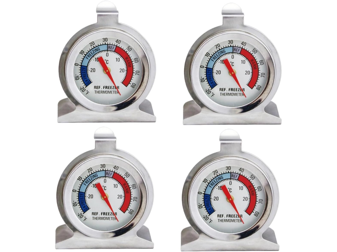 Conjunto De 4 Peças Para Termômetro Geladeira, Incluindo Termômetro Para Freezer, Termômetro Sem Fio Para Refrigerador