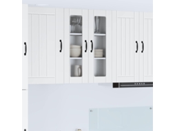 Vidaxl Armário De Vidro De Parede Lucca Branco 60 X 31 X 80 Cm