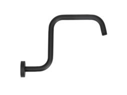 13in S Shape Braço De Duche, Aço Inoxidável, Cabeça De Duche Riser Extensão Bracket, Preto