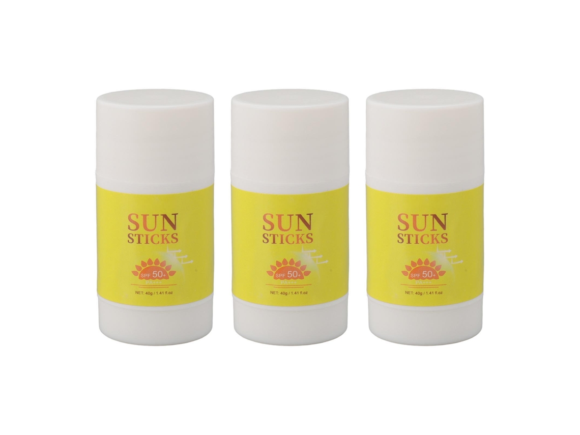 3pcs Protetor Solar Em Bastão 40g Para Rosto E Corpo Com Hidratação E Proteção Uv